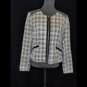 Lucky Brand Woven Tweed Black/White Jacketl